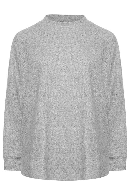  Tallas Grandes YOURS LUXURY Curve Grey Soft Touch Ribbed Jumper