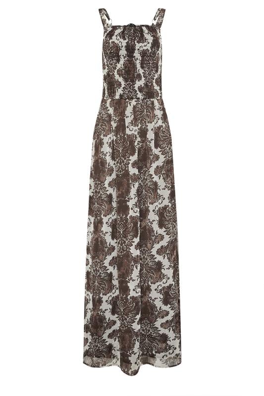 LTS Tall Women's Chocolate Brown Paisley Maxi Dress | Long Tall Sally 5
