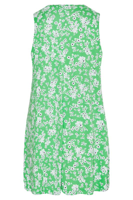 Plus Size Green Floral Swing Vest Top | Yours Clothing 7