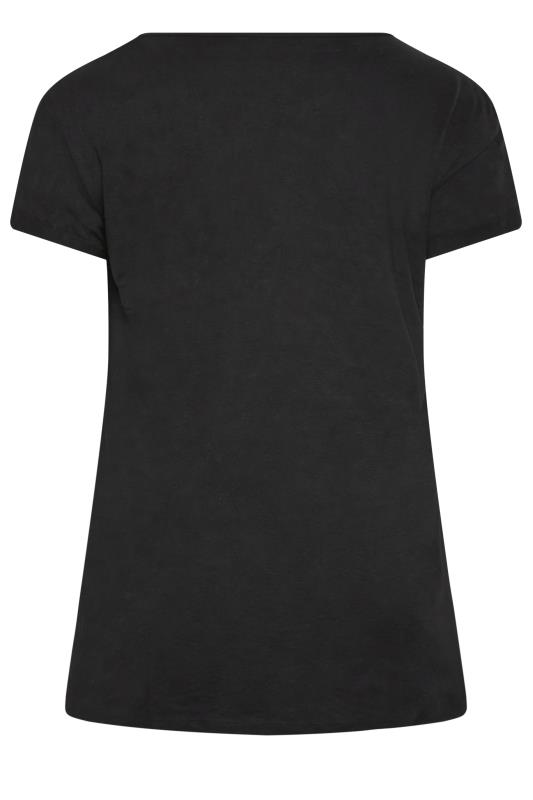 YOURS Plus Size Black 'Fizz The Season' Slogan T-Shirt | Yours Clothing 7
