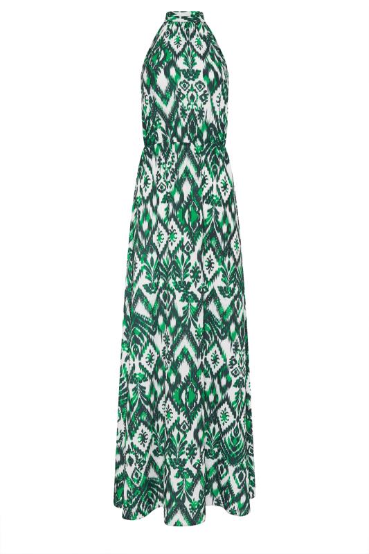 LTS Tall Women's Green Aztec Print Halter Neck Dress | Long Tall Sally 6