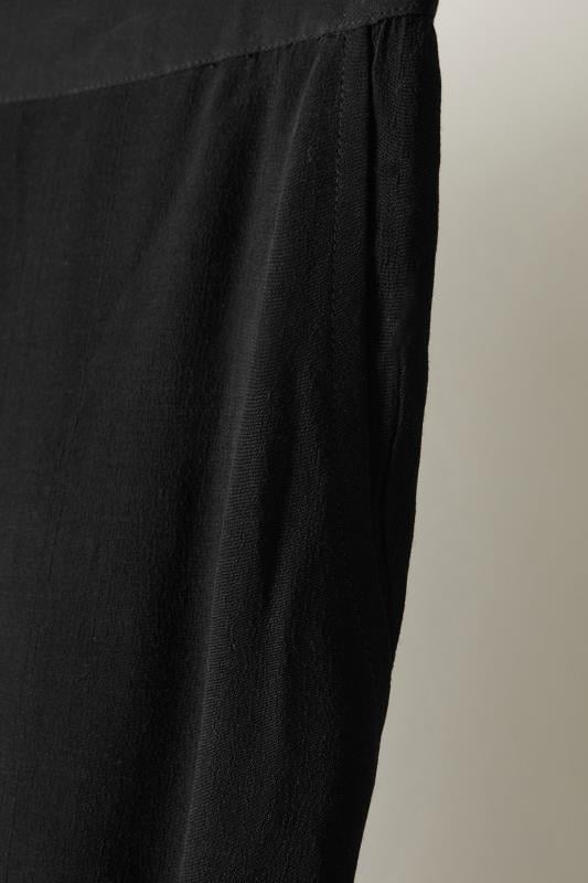 EVANS Plus Size Black Crepe Wide Leg Trousers | Evans  8