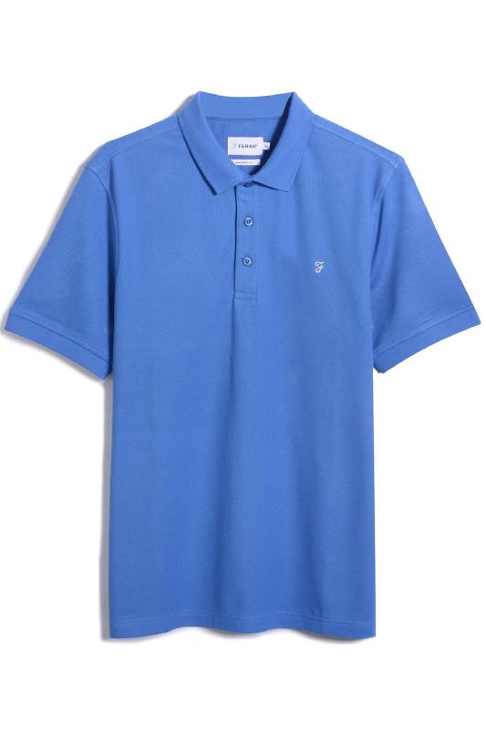 FARAH Big & Tall Blue Organic Polo Shirt 2