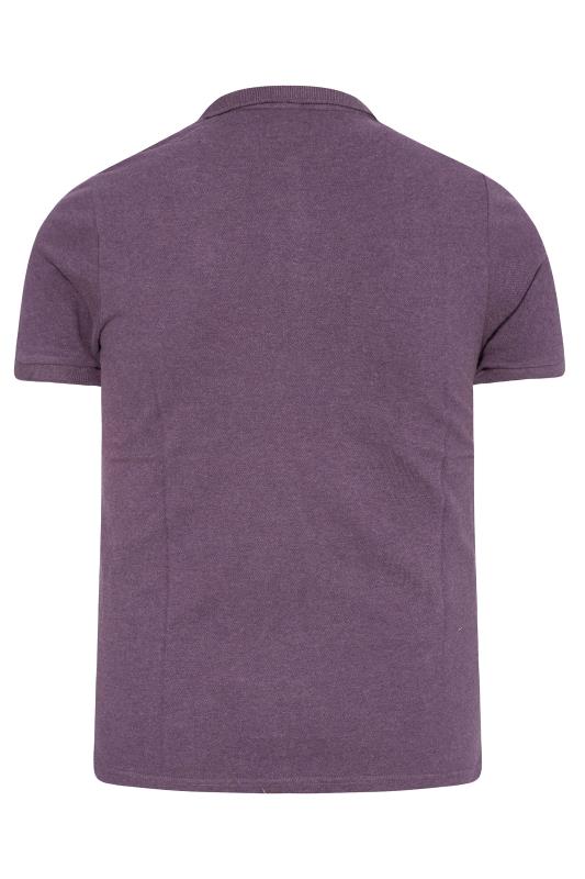 SUPERDRY Big & Tall Purple Pique Polo Shirt 2