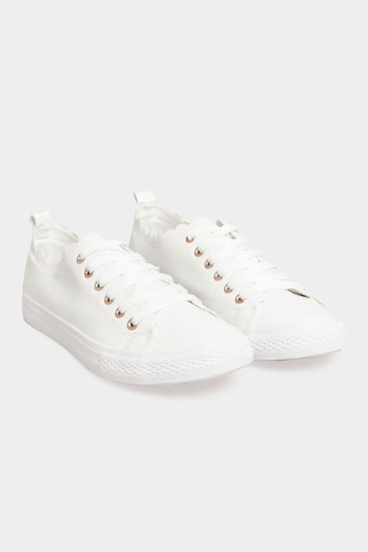 White Scalloped Edge Trainers In Extra Wide EEE Fit_A.jpg