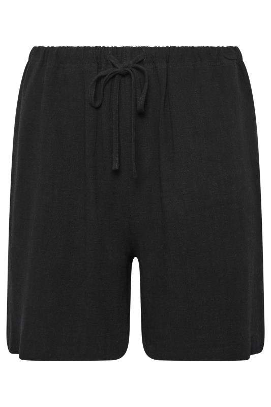LTS Tall Women's Black Linen Look Shorts | Long Tall Sally 4
