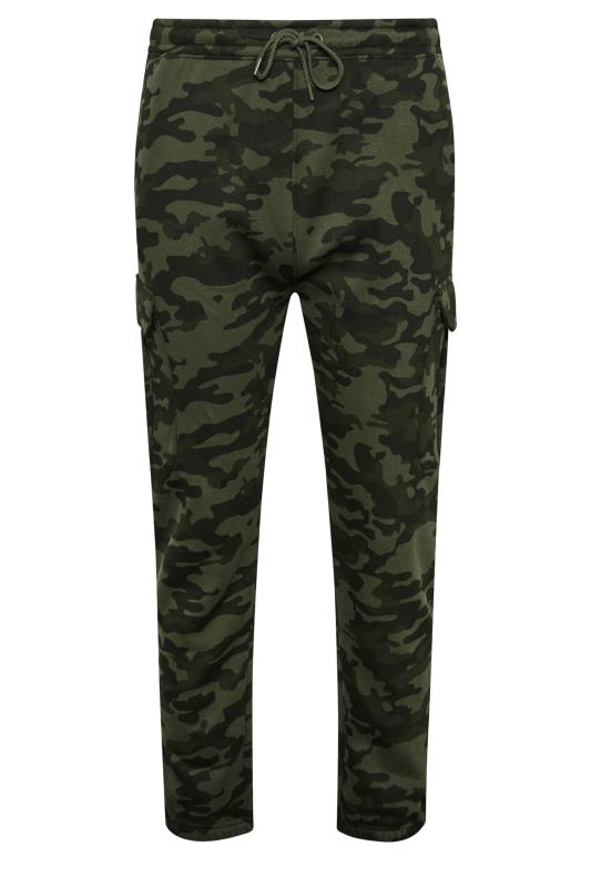 BadRhino Big & Tall Green Camo Print Cargo Joggers | BadRhino 5