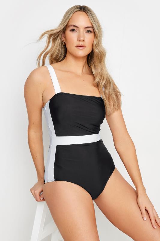  LTS Tall Black & White Colourblock Swimsuit