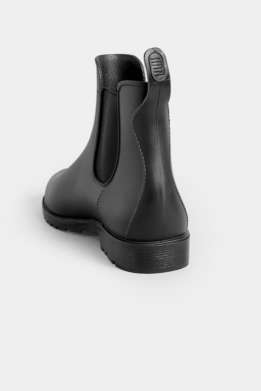 PixieGirl Black Chelsea Welly Boots In Standard D Fit 4