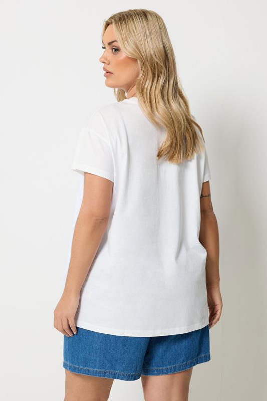 YOURS Plus Size White & Blue 'Lisbon Portugal' Graphic T-Shirt | Yours Clothing 4