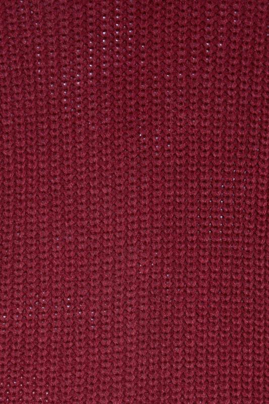 Curve Burgundy Red Balloon Sleeve Knitted Cardigan_S.jpg