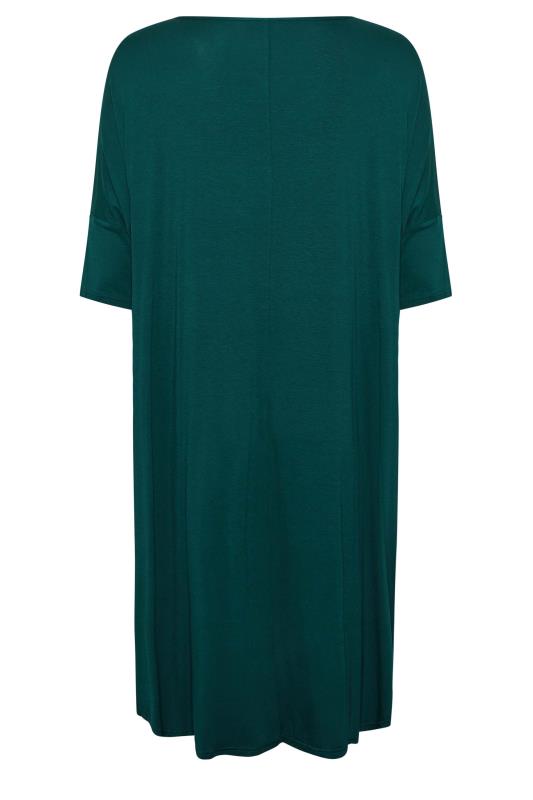 YOURS Plus Size Green Dipped Hem Tunic Top | Yours Clothing 7