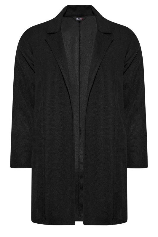 Plus Size Black Lightweight Blazer | Yours Clothing 6