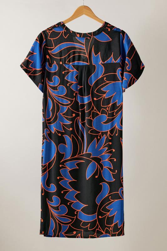 EVANS Plus Size Black Abstract Print Midi Dress | Evans 6