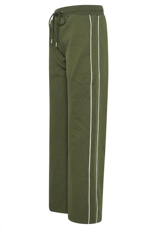 LTS Tall Women's Khaki Green Pipe Wide Leg Trousers | Long Tall Sally 6