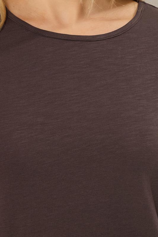 LTS Tall 3 PACK Women's Chocolate Brown & Light Blue Cotton V-Neck T-Shirts | Long Tall Sally 9