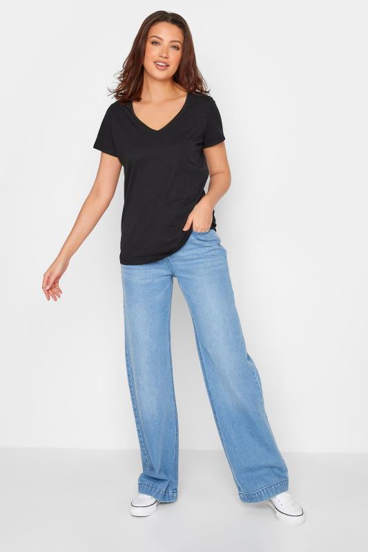 LTS Tall Women's Black Short Sleeve Cotton T-Shirt | Long Tall Sally 2