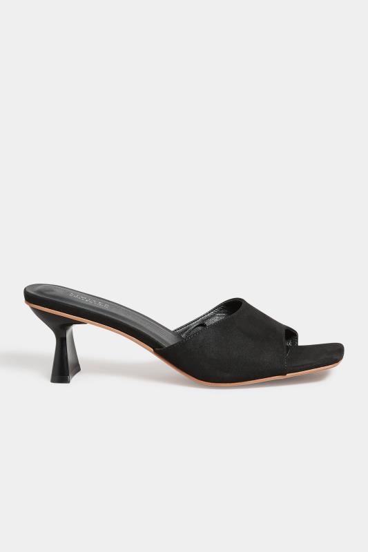 LIMITED COLLECTION Black Kitten Heel Mule In Wide E Fit & Extra Wide EEE Fit | Yours Clothing 3