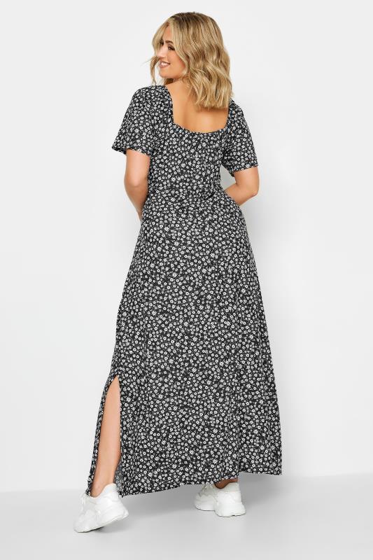 LIMITED COLLECTION Plus Size Black Floral Square Neck Maxi Dress | Yours Clothing 3