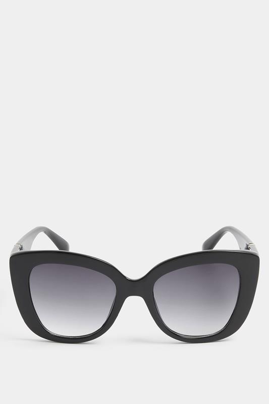 Black Cat Eye Oversized Sunglasses | Yours Clothing 2