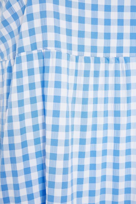 YOURS LONDON Curve Blue Gingham Frill Dress 6