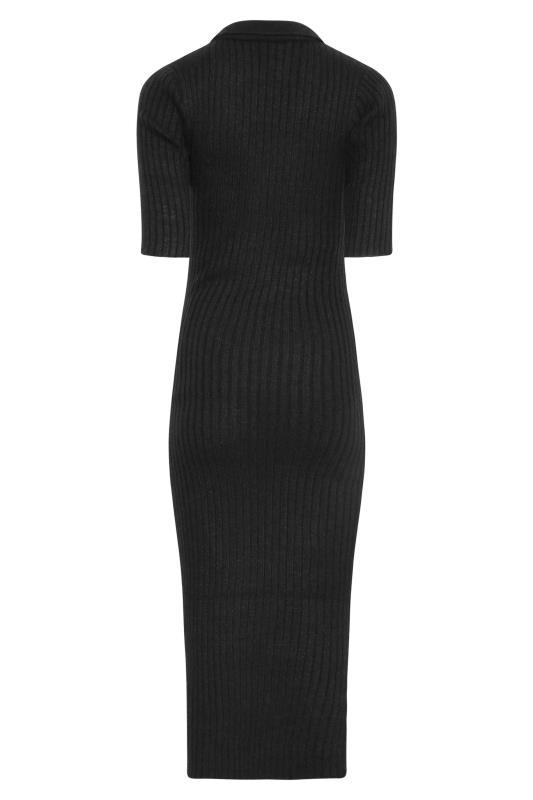 LTS Tall Maternity Black Knitted Midaxi Dress 7