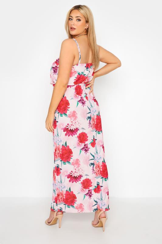 YOURS LONDON Curve Pink Floral Print Cami Maxi Dress 3