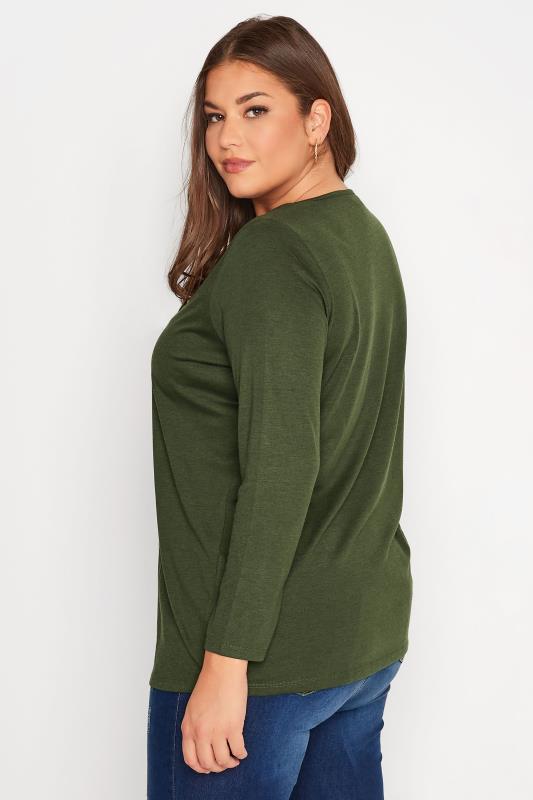 Curve Forest Green Long Sleeve T-Shirt 3
