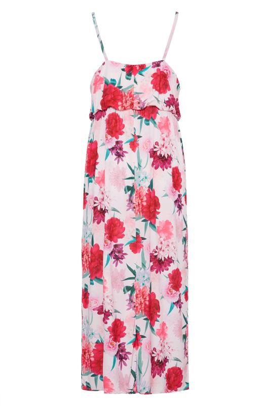 YOURS LONDON Plus Size Pink Floral Print Cami Maxi Dress | Yours London 7