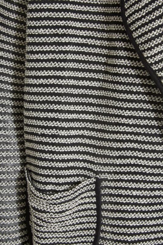 Plus Size Curve Black Stripe Pocket Detail Knitted Cardigan | Yours Clothing 5
