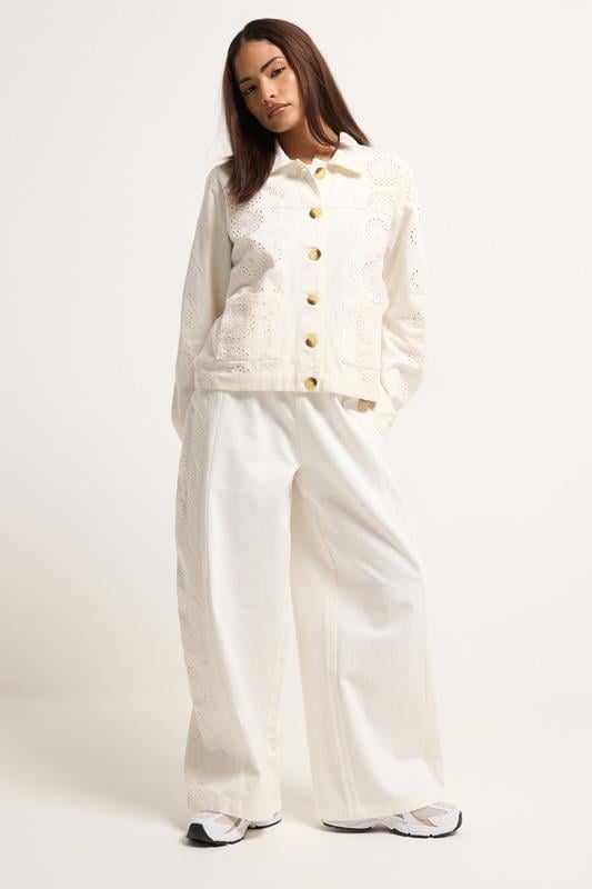 PixieGirl Petite Women's White Embroidered Cotton Jacket | PixieGirl 1