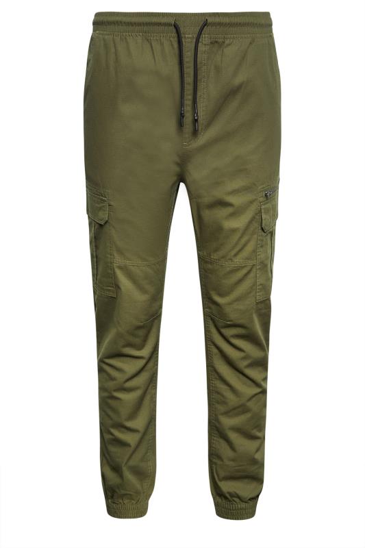 BadRhino Big & Tall Khaki Green Ripstop Cargo Trousers | BadRhino 4