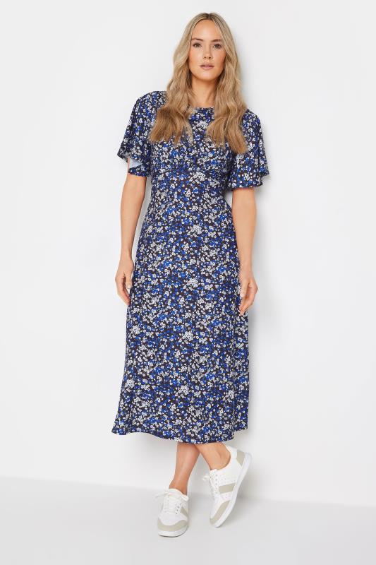 LTS Tall Women's Navy Blue Ditsy Floral Midi Dress | Long Tall Sally  2