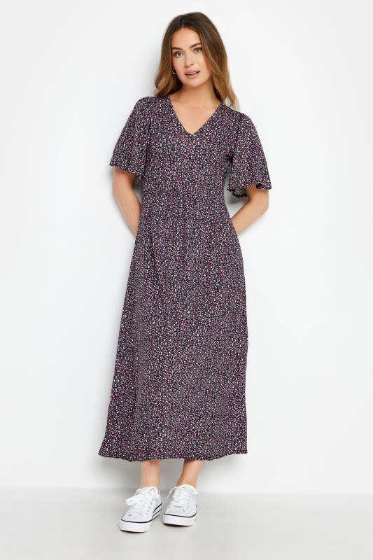  Grande Taille M&Co Petite Purple Ditsy Floral Print Dress