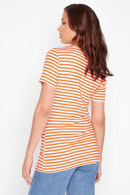 LTS Tall Women's Orange Stripe T-Shirt | Long Tall Sally  3