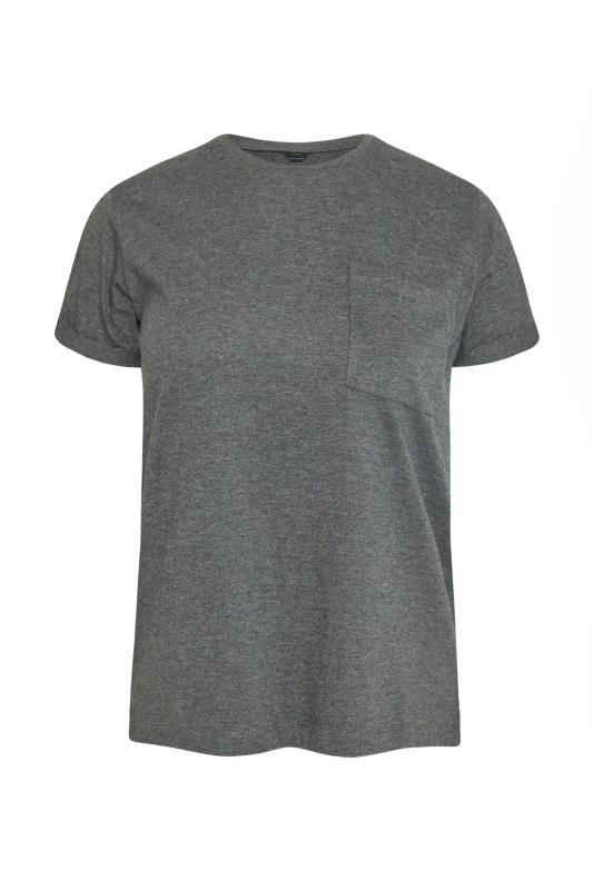 Petite Grey Short Sleeve Pocket T-Shirt 5