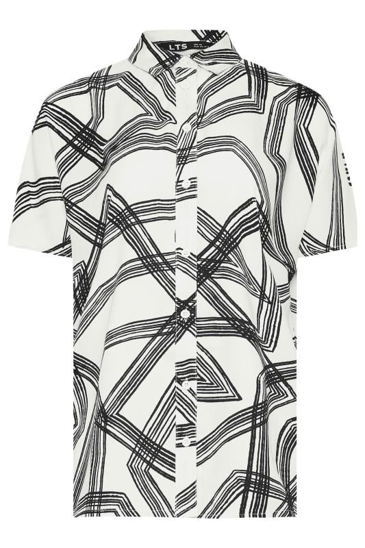 LTS Tall White Abstract Print Shirt | Long Tall Sally 5