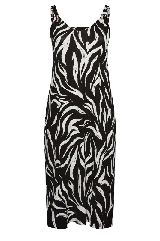 YOURS Plus Size Black Animal Print Beach Dress | Yours Clothing 6