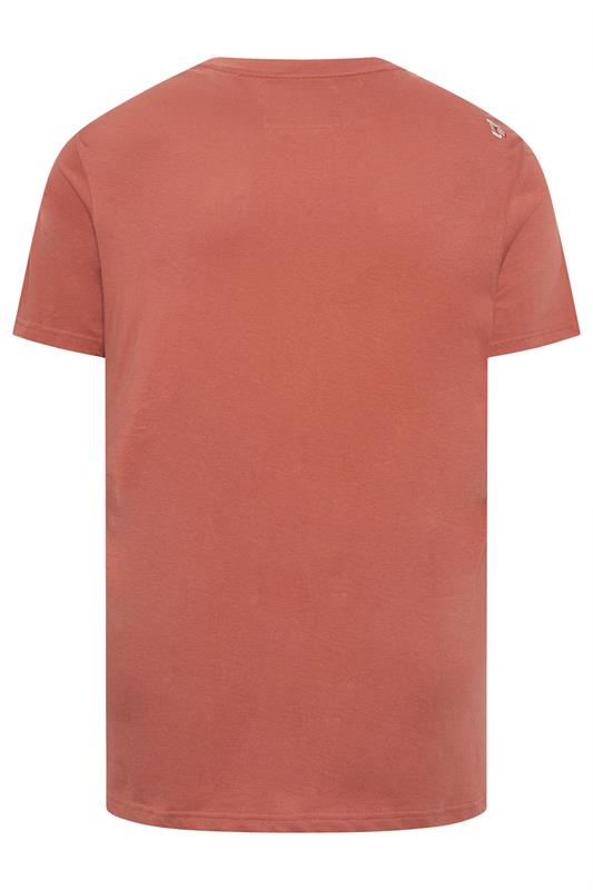 D555 Big & Tall Brick Red Florida Surf Print T-Shirt | BadRhino 4