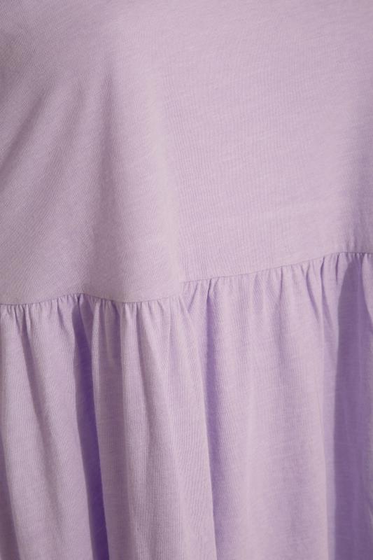 Plus Size Lilac Purple Drop Shoulder Peplum Top | Yours Clothing  4