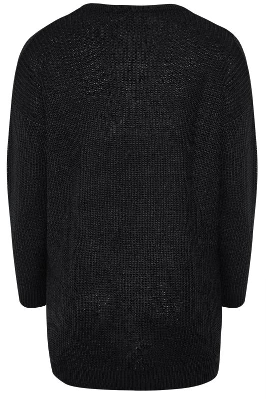 Plus Size Curve Black Essential Knitted Jumper | Yours Clothing 5