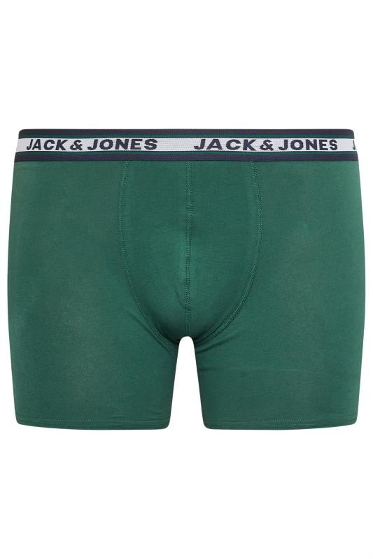 JACK & JONES Big & Tall Green & Grey 5 Pack Trunks | BadRhino 5