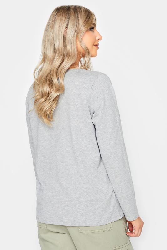M&Co Grey V-Neck Long Sleeve T-Shirt | M&Co 4