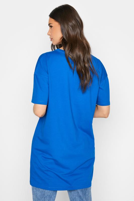 LTS Tall Cobalt Blue Oversized Tunic T-Shirt 3