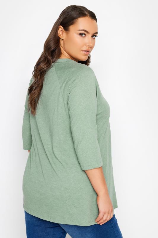 YOURS 2 PACK Plus Size Green & Black Lace Up Eyelet Tops | Yours Clothing 5