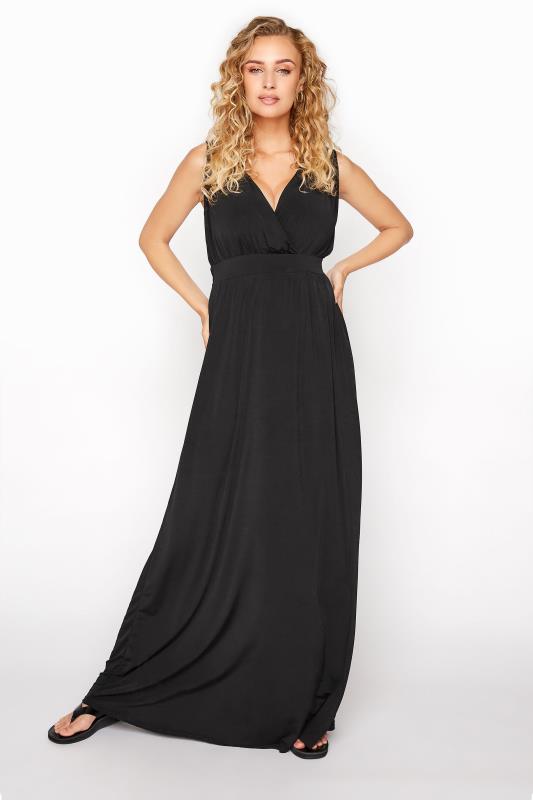 LTS Tall Black V-Neck Maxi Dress_A.jpg