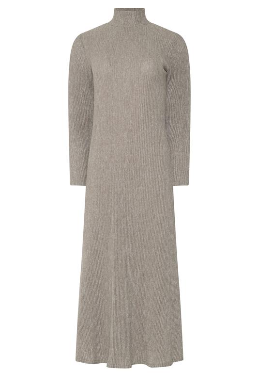 M&Co Natural Brown Soft Touch Fit & Flare Dress 5