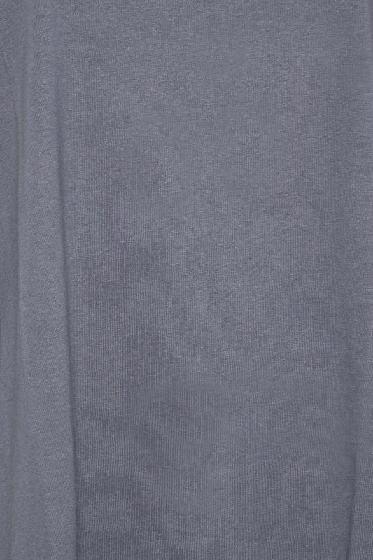 YOURS Curve Grey Oversized Boxy T-Shirt | Yours Clothing 6