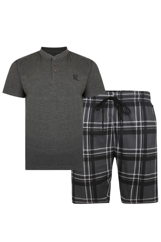 KAM Charcoal Grey T-Shirt and Shorts Lounge Set | BadRhino 4