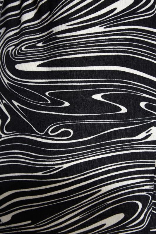 Curve Black Marble Print Top 5